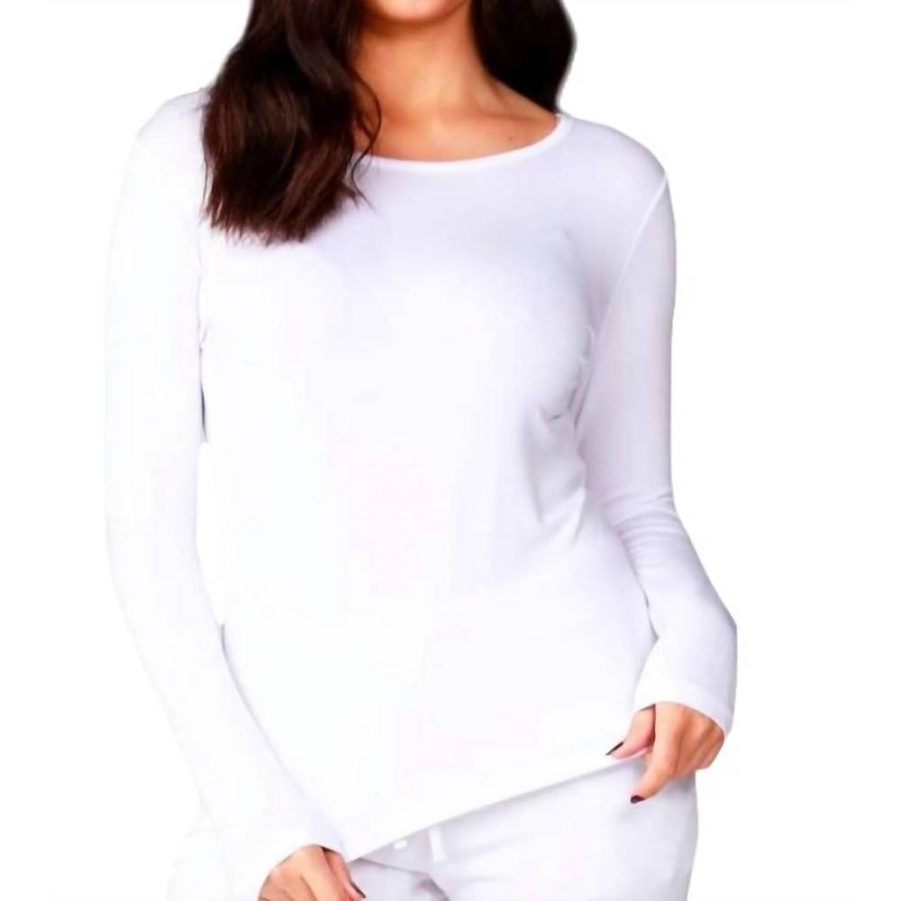 NEW FRENCH KYSS scoop top in white
